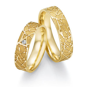 Geelgouden trouwringen Honeymoon Solid X