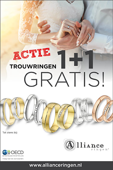 actie 1+1 gratis - Trouwringensite.nl van juwelier Goudland